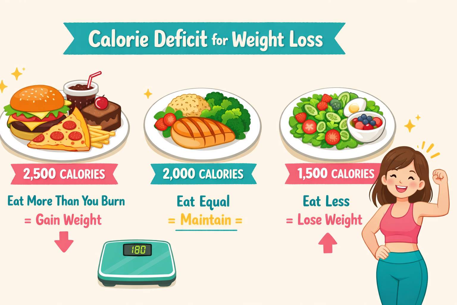 What is a calorie deficit infographic